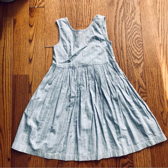 Harper Canyon Striped A-Line Smocked Back Bow Lavender White Dress Girl’s Size 7 - Picture 7 of 8